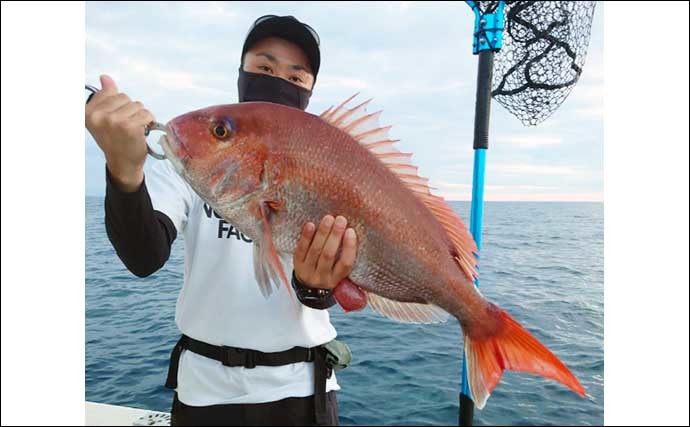 【響灘】沖釣り最新釣果　タイラバでマダイ他多彩な魚種がヒット中