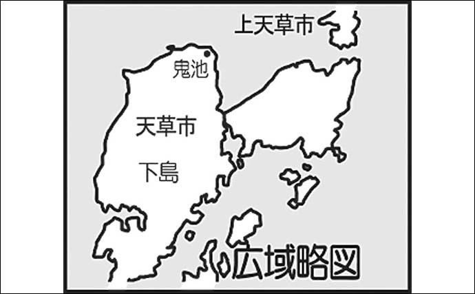 ナイトエギングで1kg級　濁り潮対策には「ド派手カラー」が吉【熊本】