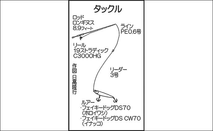 ナイトシーバスゲームで70cm級本命 好ゲストに45cm頭にチヌ5尾