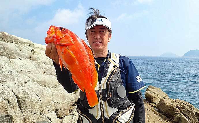 地磯ブッ込み釣りで1kg頭にアカハタ4尾　浅場の釣果上昇中【鹿児島】