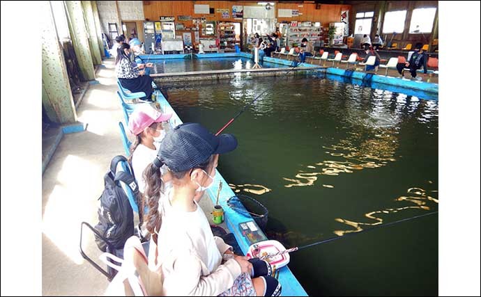 管理釣り場へ子連れ釣行　22O尾の激釣でお菓子大量ゲットに子供歓喜