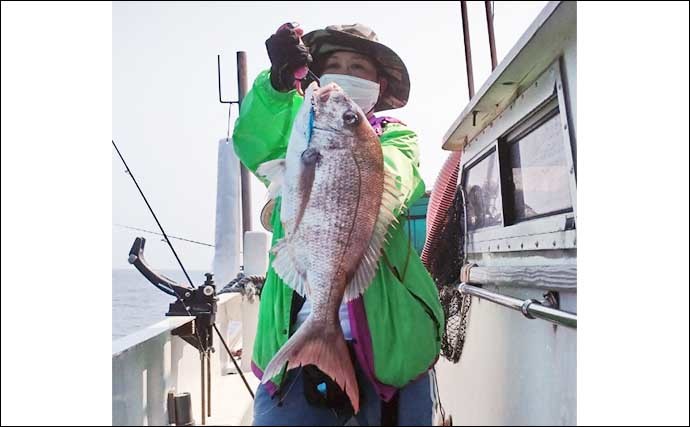 【福岡】沖のエサ釣り最新釣果　活きイカ泳がせで30kg超大型アラ浮上