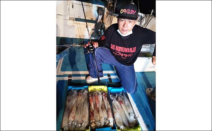 【玄界灘】夜焚きイカ最新釣果　平均60匹前後で釣る人100匹超え