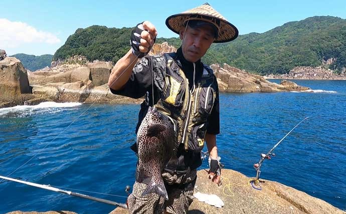 初挑戦の底物釣りで本命イシガキダイと対面　速潮＆エサ取りに大苦戦