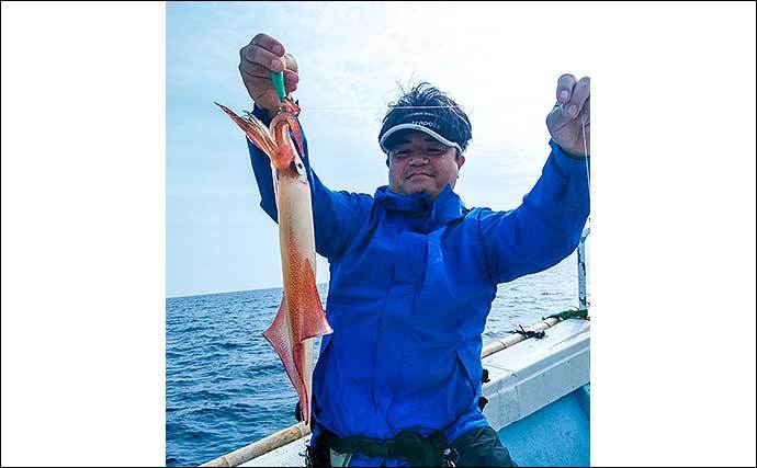 沖のルアーフィッシング満喫　イカもマダイも良型続々【山口・長門】