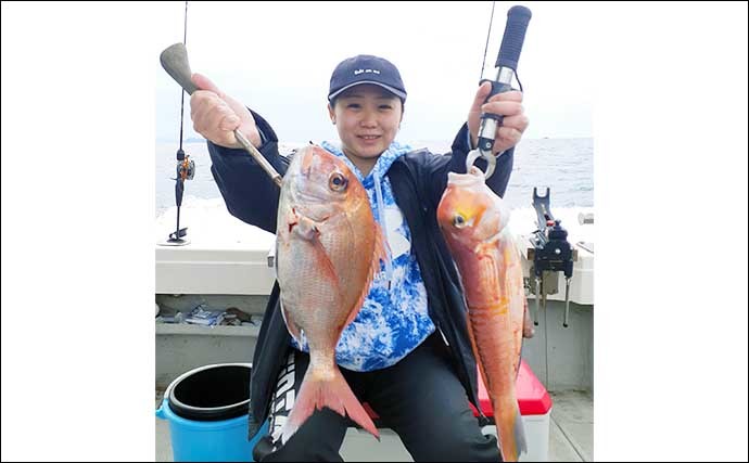 【響灘】沖釣り最新釣果　アマダイ五目船で55cm本命が堂々浮上