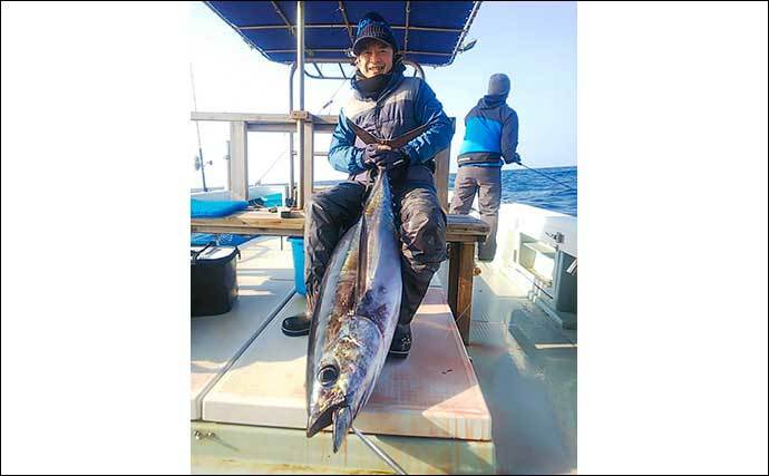 トンジギで29kg頭にビンチョウマグロ2匹　船中ではキハダ34kgも浮上