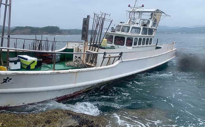 沖磯フカセ釣りで尾長グレに良型イサキ好捕 今後はイサキ本格化か