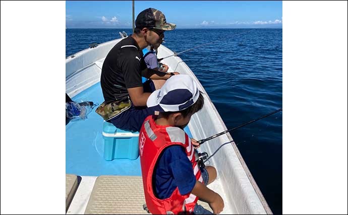 ボート根魚釣りに子供達が初挑戦　一つテンヤ仕掛けで良型カサゴにベラ