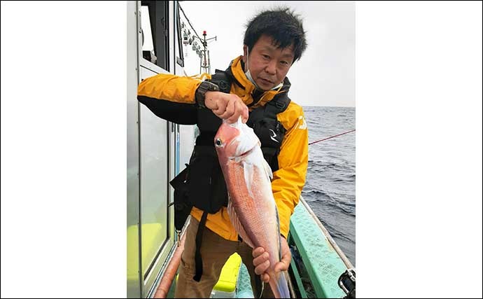 【福岡】沖のエサ釣り最新釣果　ひとつテンヤで好ゲスト含めマダイ良好