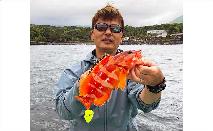 「胴突き」根魚五目釣りでアカハタ　光るオモリが大当たり？【東伊豆】