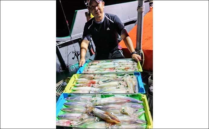 【玄界灘】夜焚きイカ最新釣果　釣る人で40尾前後と好土産に