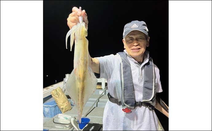 【大分・熊本】沖釣り最新釣果　夜焚きイカで３ケタ釣果と好調