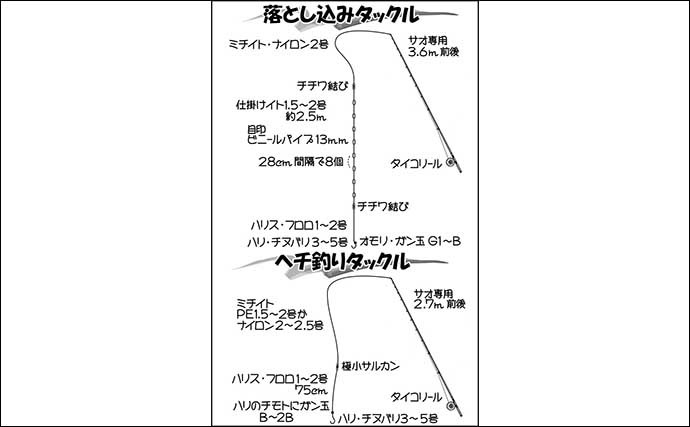 チヌ落とし込み（ヘチ釣り）解説　エサの使い分けが釣果UPの鍵