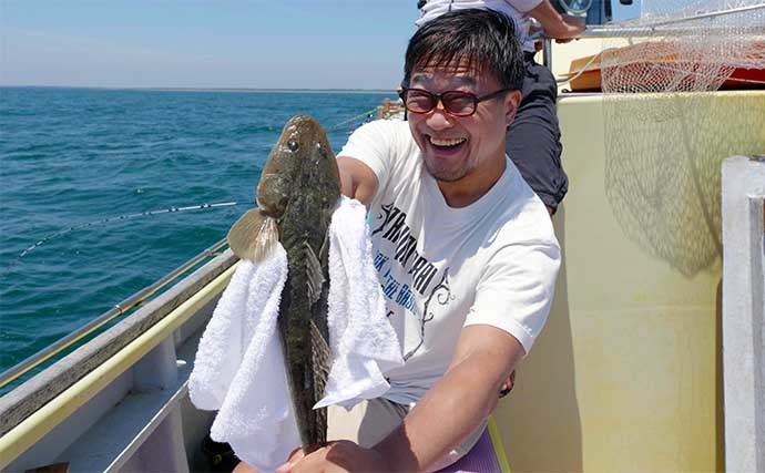 東京湾の船マゴチ釣りでトップ8尾　サオ頭は「ハゼエサ」を使用