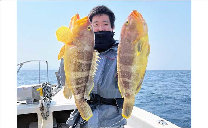 ライトジギングで五目釣り　アオハタにホウボウにマダイなど多彩釣果