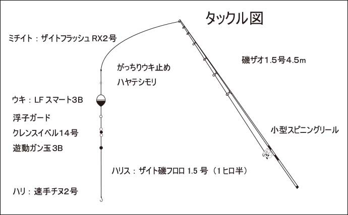 熊本の夜の堤防釣りで50cm超え頭に良型ヒラ連発　イソメエサにヒット