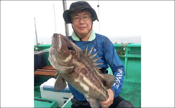 日立沖のイシナギ釣りで10kg超え頭にトップ5尾　船中全員安打達成