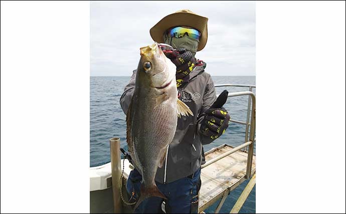 【福岡】沖のルアー最新釣果　タイラバ＆SLJで80cm頭に大型マダイ50尾