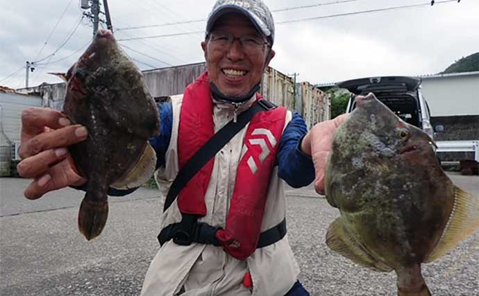 【三重】沖釣り最新釣果　2kg超えデカアオリに夏カワハギなどなど多彩