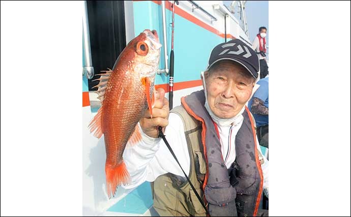 波崎沖アカムツ釣りで40cm頭にトップ5尾　仕掛けの微調整がキモ