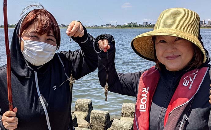 木曽三川河口でテナガエビ釣り満喫　ファミリーで楽しみトップ25匹