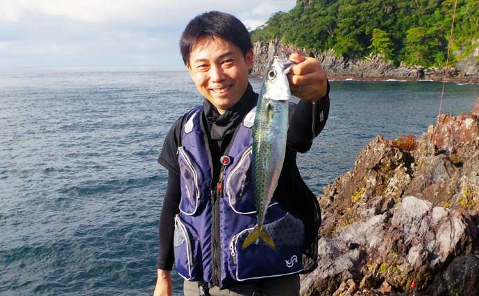 地磯「カゴ釣り」で40cm大サバ　『釣りドコ』で海中も陸上も丸見えに？