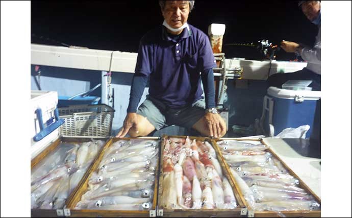 【福岡】夜焚きイカ最新釣果　ダブル・トリプルもあり釣る人100尾超え