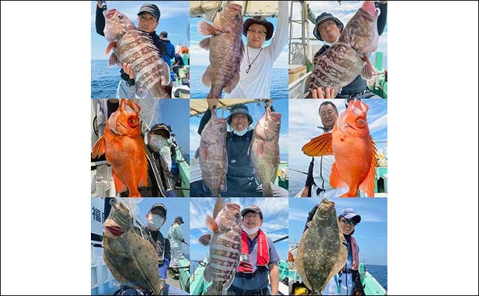 【響灘】沖釣り最新釣果　タイラバやイカ泳がせで大型マダイが顔出し