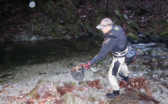 渓流エサ釣りで26cm頭にアマゴ46匹　解禁当日らしい連発を堪能