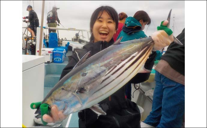 相模湾コマセカツオ釣りで船中ホンガツオ0～3尾　5kg級など良型が中心