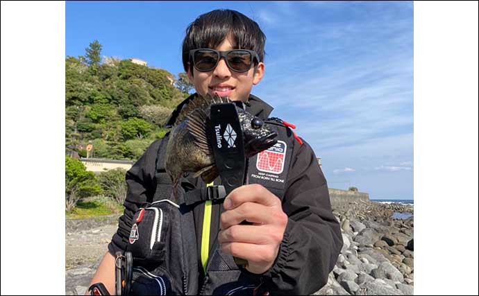 ゴロタ場でのルアームラソイ釣りで26cm頭に連発　高校生らが夢中に