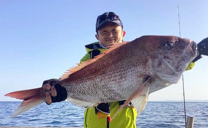 【響灘】沖釣り最新釣果　夜焚きイカはシーズン前で数伸びずも良型中心