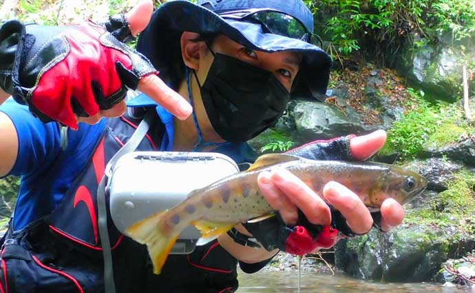 渓流エサ釣りで渓魚ツ抜け　知識と的確な判断が奏功【埼玉・名栗川】