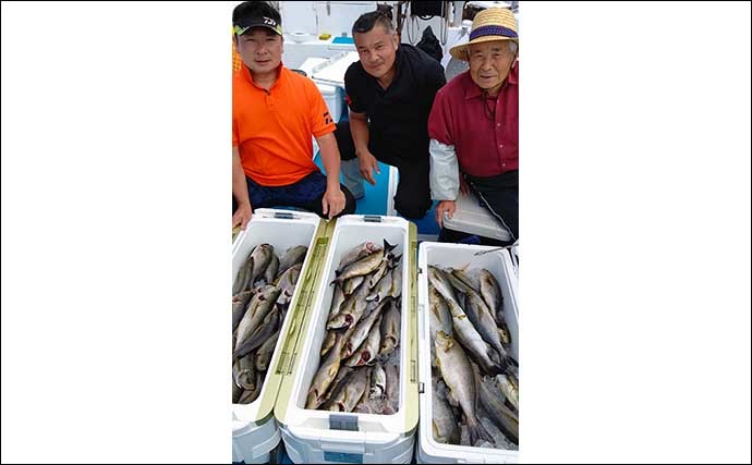 【福岡】沖のエサ釣り最新釣果　45kgのモンスター級アラ堂々浮上