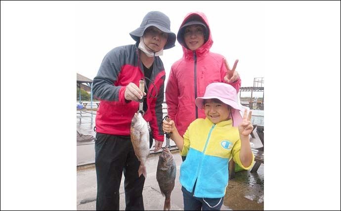 陸上型海水管理釣り場でファミリー笑顔　常連は圧巻のマダイ＆青物釣果