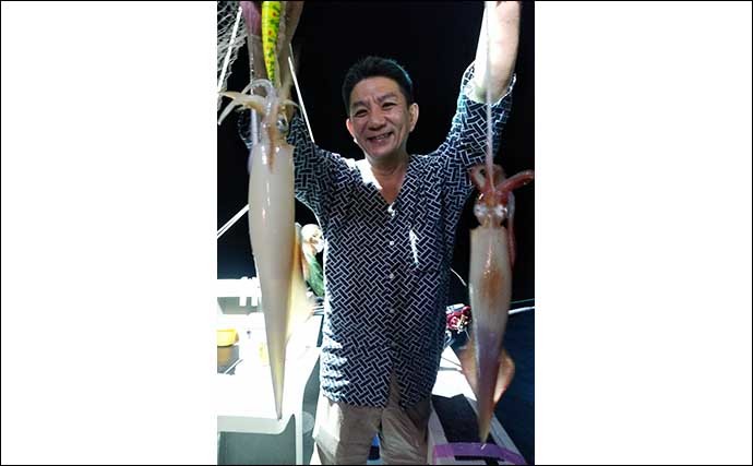 【大分・熊本】沖釣り最新釣果　夜焚きケンサキイカは釣る人100尾超え