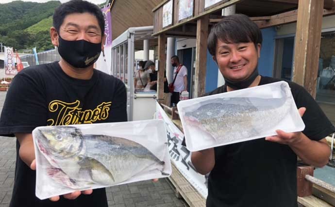 沖磯で「憧れ」のアカハタ40cm超え手中　テキサスリグにヒット【大分】