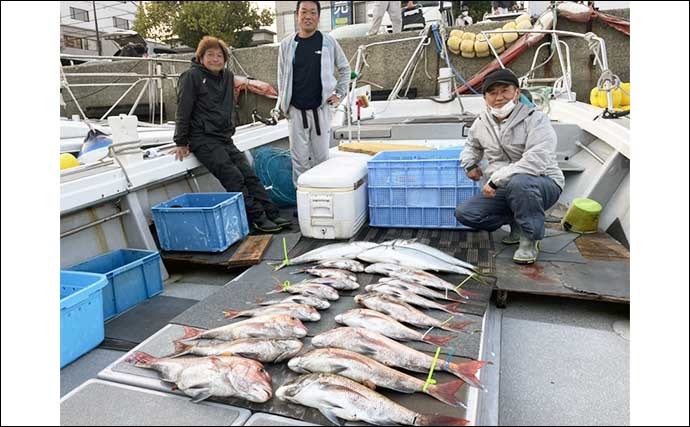 【玄界灘】沖のルアー最新釣果　タイラバで7kg頭に良型マダイ絶好調