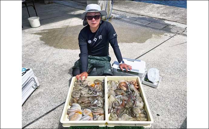 【愛知県】沖のエサ釣り最新釣果　マダコ船好調で良い人20匹