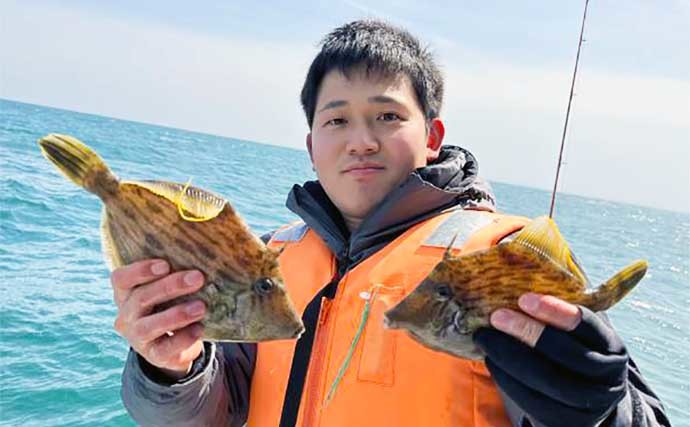 【三重・愛知】沖のエサ釣り最新釣果　カワハギ船で25cm超え本命ゲット