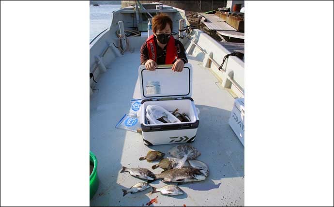 【三重】カカリ釣り最新釣果　年無しクロダイに良型カワハギも顔出し