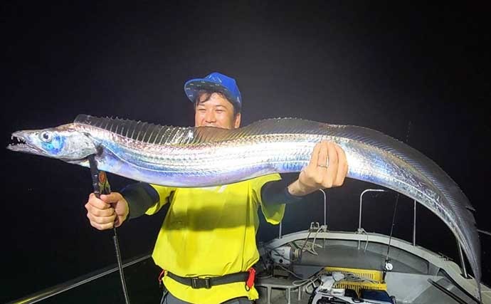 タイラバロッド流用のナイトテンヤタチウオ釣行で141cmドラゴン浮上