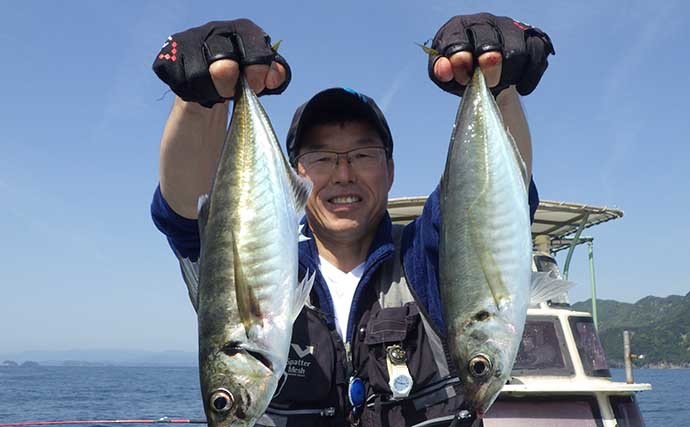 船釣りで巨アジ好調　サビキよりも天秤仕掛けが吉【徳島・日和佐沖】