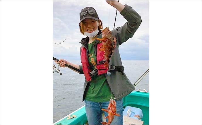 「胴突き」根魚五目釣りでアカハタ　光るオモリが大当たり？【東伊豆】