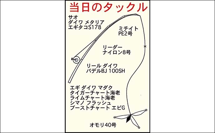 愛知・師崎発の船エギタコ釣りでマダコ3匹　グリーンカラーが大当たり