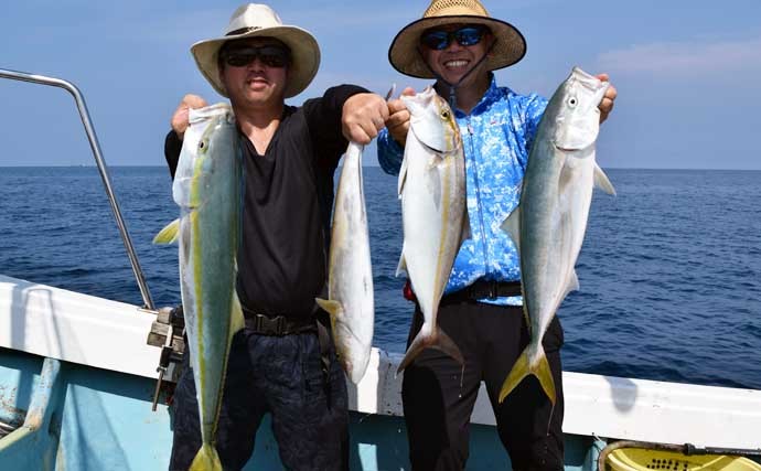 落とし込み釣り最新釣果　エサ付き良好でヒラマサ筆頭に良型青物乱舞