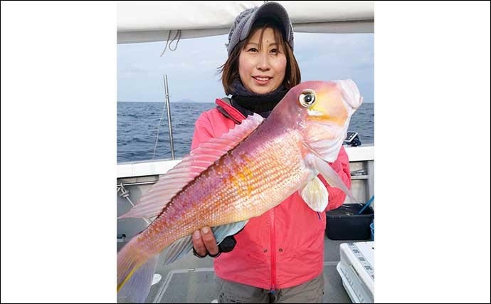 【響灘】沖釣り最新釣果　アマダイ五目船で55cm本命が堂々浮上