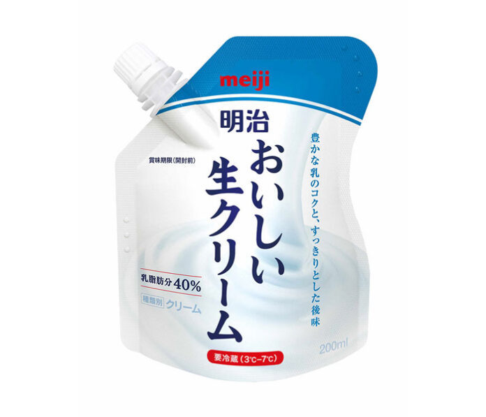 新鮮な味わいを追求 「明治おいしい生クリーム」