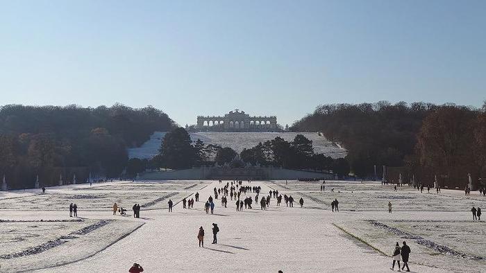 世界遺産をのんびりお散歩。雪のシェーンブルン宮殿を満喫しよう！